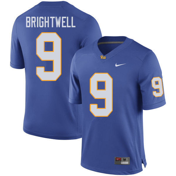 Men #9 Saleem Brightwell Pittsburgh Panthers College Football Jerseys Sale-Royal